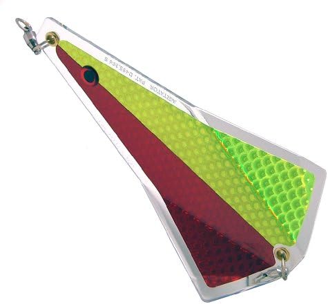 Hot Spot Lures11 Silver Plaid Mylar Flasher, Clear Jellyfish U.V.