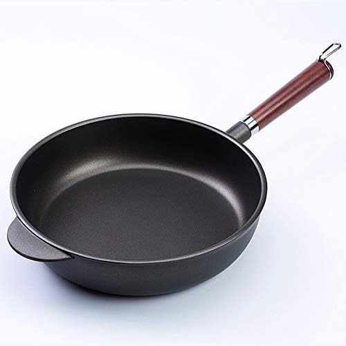 中華鍋 28センチメートルノンスティックフライパン無煙ホームレストラン用のガスストーブ 大きい焦げ付き防止の中華なべ Color Size 秋冬新作 Black 54x28x8cm