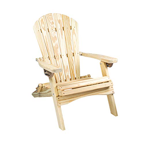 Gazebo Joe's Reclining Wood Folding Adirondack Chair, Made in The USA