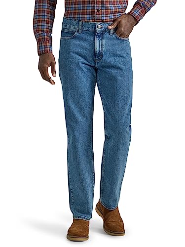 Lee Men's Legendary Relaxed Straight Jean, Pepper Stone, 38W x 34L