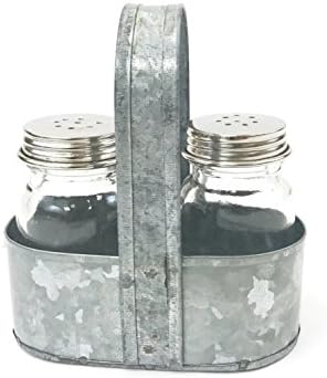 Fresh Jar Salt and Pepper Caddy Set, Silver