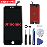 For Black iPhone 6 Plus 5.5 inch Screen Replacement Retian LCD Touch Screen Digitizer Fram Assembly Full Set with Tools + Instructions by Brinonac