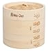 Helen's Asian Kitchen Bamboo Food Steamer with Lid - 100% Natural Bamboo - Basket Steamers for Cooking Dumplings, Dim Sum, Veggies, Fish, Meat - Preserve Nutrients & Flavors - 6-Inch