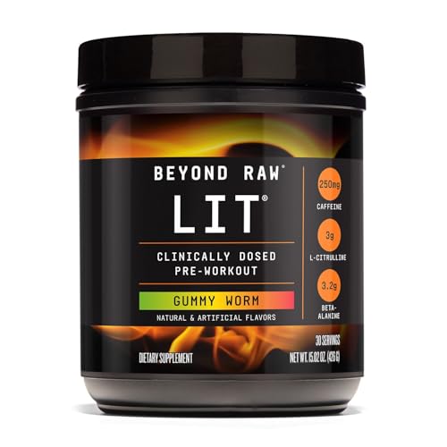BEYOND RAW LIT Pre-Workout - Gummy Worm (30 Servings)