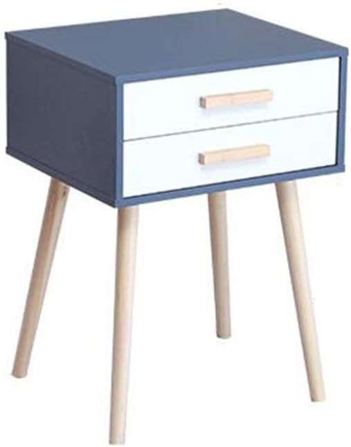 SGSG Mesita de Noche, mesita de Noche de Madera, Blanco, 1/2 cajón