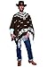 Smiffy's Deluxe Authentic Western Wandering Gunman Costume with Poncho, Brown, Large