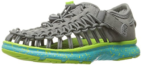 KEEN Unisex-Kids Uneek sandals, Gargoyle/Viridian, 1 M US Big Kid