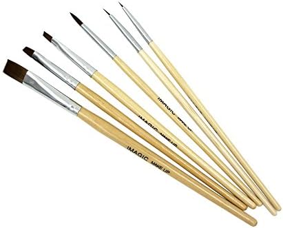 IMAGIC 6Pcs Pro Makeup Brushes Tattoo Oil Paint Makeup Brushes Wood Handle