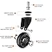 COOWOO Office Chair Caster Wheels (Set of 5) - Safe for All Floors Including Hardwood- Rollerblade Style w/ Universal Fit-Free Screwdriver - 650 lbs Total Capacity
