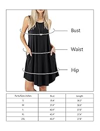 hyling Mujer Sin Mangas Flare Casual Swing playera vestido con bolsillos