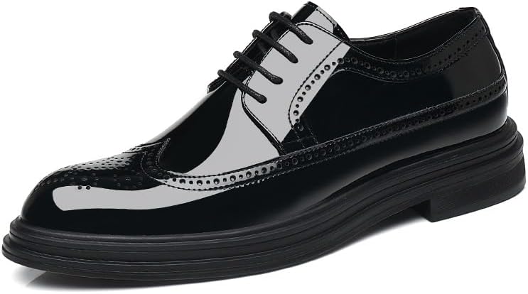 Amazon.com | Bates Men's Hi Gloss Uniform Oxford, Black, 7 M US