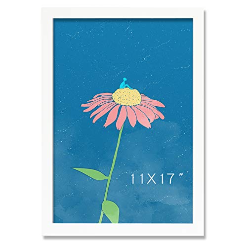 KAOIKO 11x17 Frame White Solid Wood Wall Picture Poster Photo frames (1