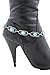 TFJ Women Western Fashion Boot Bracelet Silver Metal Chain Turquoise Blue Beads Shoe Charm