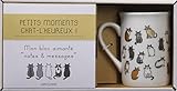 Petits moments chat-l'heureux : Coffret bloc aimanté + 1 tasse by 