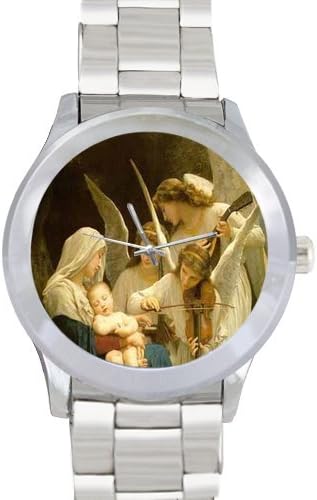 Dad/Mom/Grandma/Grandpa Gifts Christian Religious Virgin Mary And Baby Custom Metal Watch
