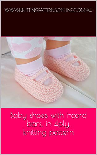 Baby shoes with i-cord bars, in 4ply, knitting pattern - Veronica