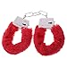 a-YUEYUE Stylish Charm Fluffy Hand Cuffs, Soft Handcuffs with Lock Keys for Couples - Red