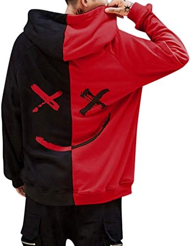 Corriee Fashion Tops for Men 2018 Fall Long Sleeve Pleated Plaid Hoodies Men's Trendy Hooded Sweatshirts Outwear Blouse