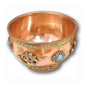Copper Om Offering Bowl - Small