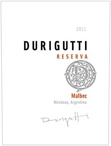 2011 Durigutti Malbec Reserva, Mendoza 750 mL