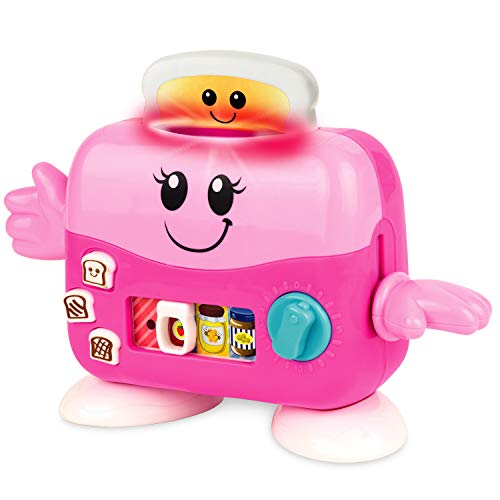 image for KiddoLab Musical Pop Up Mrs. Toaster Light Sound Kitchen Toy Kids. Toy
