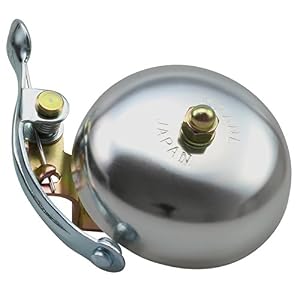 Crane Bell Suzu Aluminium Bicycle Bell With Steel Band Mount – Silver, 5.5 Cm