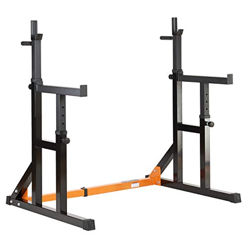 Mirafit Adjustable Squat Rack with Dip Bars & Multi Position Spotter