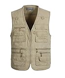 InMoo Men's Fishing Vest Multi Pockets Plus Size Photography Outdoor Climbing Causual Tactical Multi Use Vest