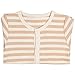 Niteo Baby Organic Cotton Snap Front Coverall, Light Brown Stripes, 12-18M