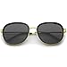 zeroUV Modern Metal Temple Trim Flat Lens Square Sunglasses 55mm