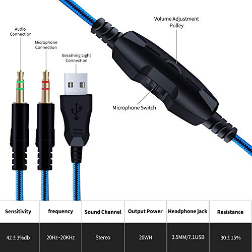 Gaming Headset Uniojo Stereo Ps4 Headset Xbox One Headset Professional Wired Gaming Bass Over Ear Headphones With Mic Vibration Effect Led Light Noise Cancelling For Ps4 Xbox One Pc Laptop Pricepulse