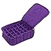 Queentools 30-Bottles Essential Oil Carrying Case - for Travelling Oils Display, Organizer Bag with Double Zipper, Contains 5ml,10ml,15ml Bottles (Purple)