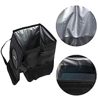 CLAIERY Leakproof Folding Car Storage Bag Trash Can with Lid,Portable Car Accessories Organizer for Outdoor & Travel Waste Bin