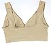 KINYAOYAO Women's 3-Pack Seamless Post-Surgery Bra Sports Bra with Removable Pads Black-White-Beige