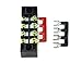 XINGYHENG 12pcs (6 Set) 600V 25A 4 Positions Double Row Screw Terminal Strip and 400V 25A 4 Positions Red/Black Pre-Insulated Terminal Barrier Strip