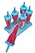 Tovolo Rocket Ice Pop Mold Popsicle Maker, Drip-Guard, Sturdy Stand Base, 2.5 Fluid Oz, Set of 6, Blue, 80-8001BC