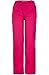 MedPro Women's Contrast Trimmed Solid Medical Scrub Set Mock Wrap Top and Cargo Pants Black & Pink L