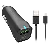 Quick Charge 2.0 USB Car Charger + 3ft Micro USB Cable, iXCC Car Adapter for Galaxy S7 / S6 / Edge / Plus, Note 5 / 4, LG, Nexus, HTC and Android devices
