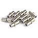 Pasow F81 Barrel Connectors High Frequency 3GHz Female to Female F-Type Adapter Couplers (10 pcs, Silver)