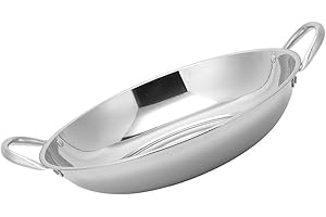 FUNNETOYU Stainless Steel Saute Pan Small Cooking Pot with Lid Double Handle Safe and Easy to Clean for