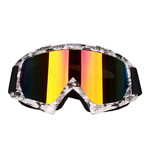 Yunhigh Motorcycle Goggles Over Glasses Ski Snowboard Snowmobile Riding Motocross Goggles Yellow Lense Windproof Anti-Fog Anti-Slip Winter Outdoor Protective Glasses for Men Women