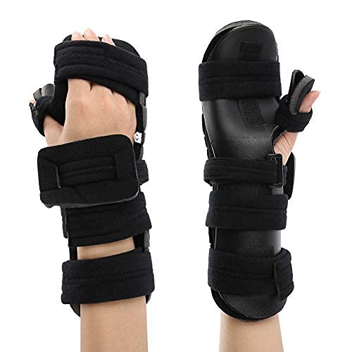 Wrist Hand Support, Adjustable Brace for Hard Fracture Training Sprain Dislocation Arthritis Tendinitis Resting Functional Splint (right L)