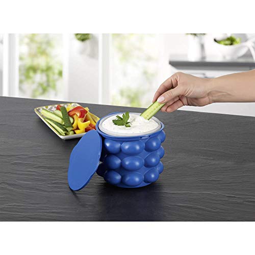 GOURMETmaxx 01315 Eiswürfelbehälter 3in1 blau Eisbehälter mit Silikon-Deckel | große Eiswürfel-Form | Eisformen leicht… – Bild 5