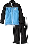 adidas Little Boys' Tricot Zip Jacket and Pant Set, Marina, 4