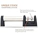Koolife Knife Sharpener with 2 Stage Coarse & Extra-Fine Sharpening System for Steel Knives in All Sizes,Black