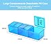 7 Day Pill Box Weekly Pill Case Portable Travel Medication Reminder Organizer(3-Times-A-Day) Detachable, Vitamin Fish Oil Supplements Compartments Container,for Patients, Forgetful Person