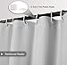 Volens Grey Ruffle Shower Curtain Farmhouse Rustic Cloth Shower Curtains for Bathroom, Fabric Bath Curtain, 70x70 inch Long