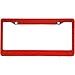 BLVD-LPF OBEY YOUR LUXURY Red Crystal Rhinestone License Plate Frame - [Pack of 2] Rust Free ABS Chrome, Number Plate Frame w/Crystal Screw Caps | Automotive Accessories