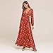 Women Ware Tie Maxi Dress – Ladies Casual Long Sleeve Swing Dresses – Floral Print Dress with Beltthumb 4
