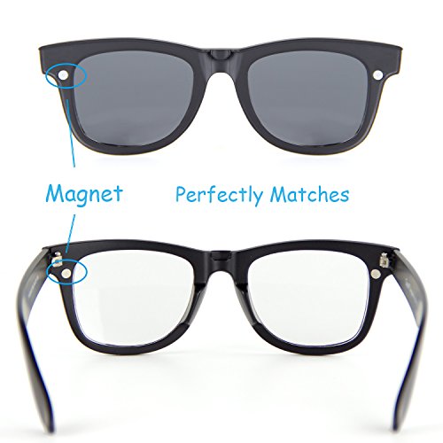 Cyxus-2-in-1-SET-Blue-Light-Blocking-Glasses-with-Clip-On-Polarized-Sunglasses-Retro-Lightweight-Frame-MenWomen